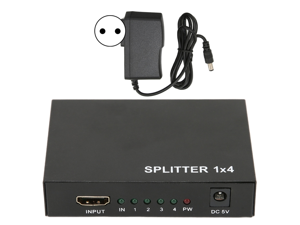 Convertidor HDMI de 1 a 4 salidas con duplicación de pantalla de 1080p