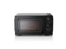 Microondas 20l 700w 6 Niveles Potencia Negro Descongelación Rápida Fácil Limpieza, Negro
