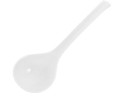 Colher De Sopa Asiática Em Porcelana, 27 Cm, Com Cabo Ergonômico Em Aço.