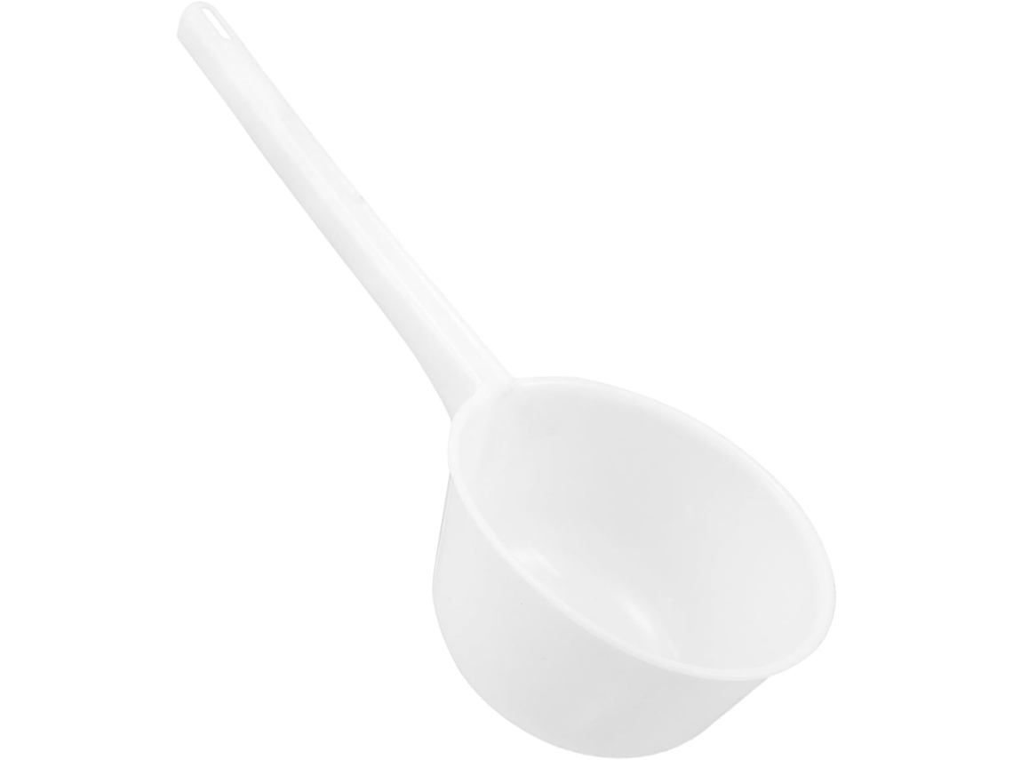 Cucharón De Agua Para Té, Para Cocina, Con Mango Largo, Color Blanco, De Plástico Resistente, Gran Capacidad.