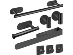 Toallero de baño, juego de 8 piezas, accesorios de baño de acero inoxidable 304 grueso de alta calidad, soporte autoadhesivo