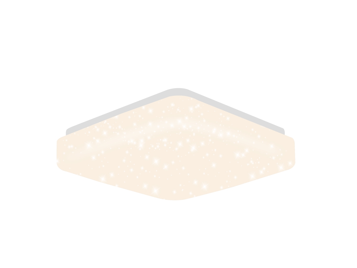 Lámpara de Techo Led Lámpara de Cielo Estrellado de 15W para Lámpara Blanca Cálida de 21 Cm Lámpara de Estrella Cuadrada Decoración para Oficina Infantil NETTLIFE