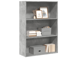 Estantería Libreríaarmario De Libros De Madera De Ingeniería Gris Hormigón 80x30x114 Cm Wsd292702