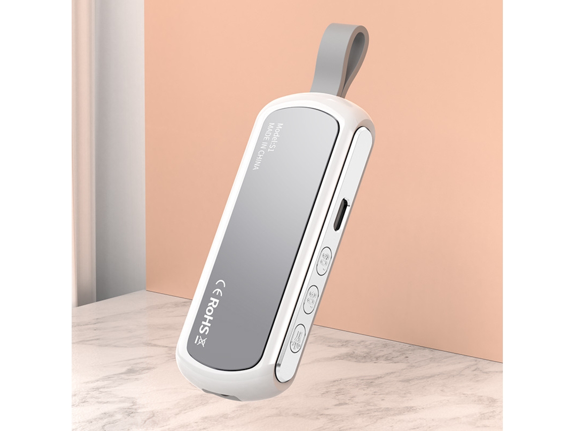 Altavoz de conducción ósea MDUG con Bluetooth 5.2 para colocar debajo de la almohada, con linterna para facilitar el sueño, blanco y plateado