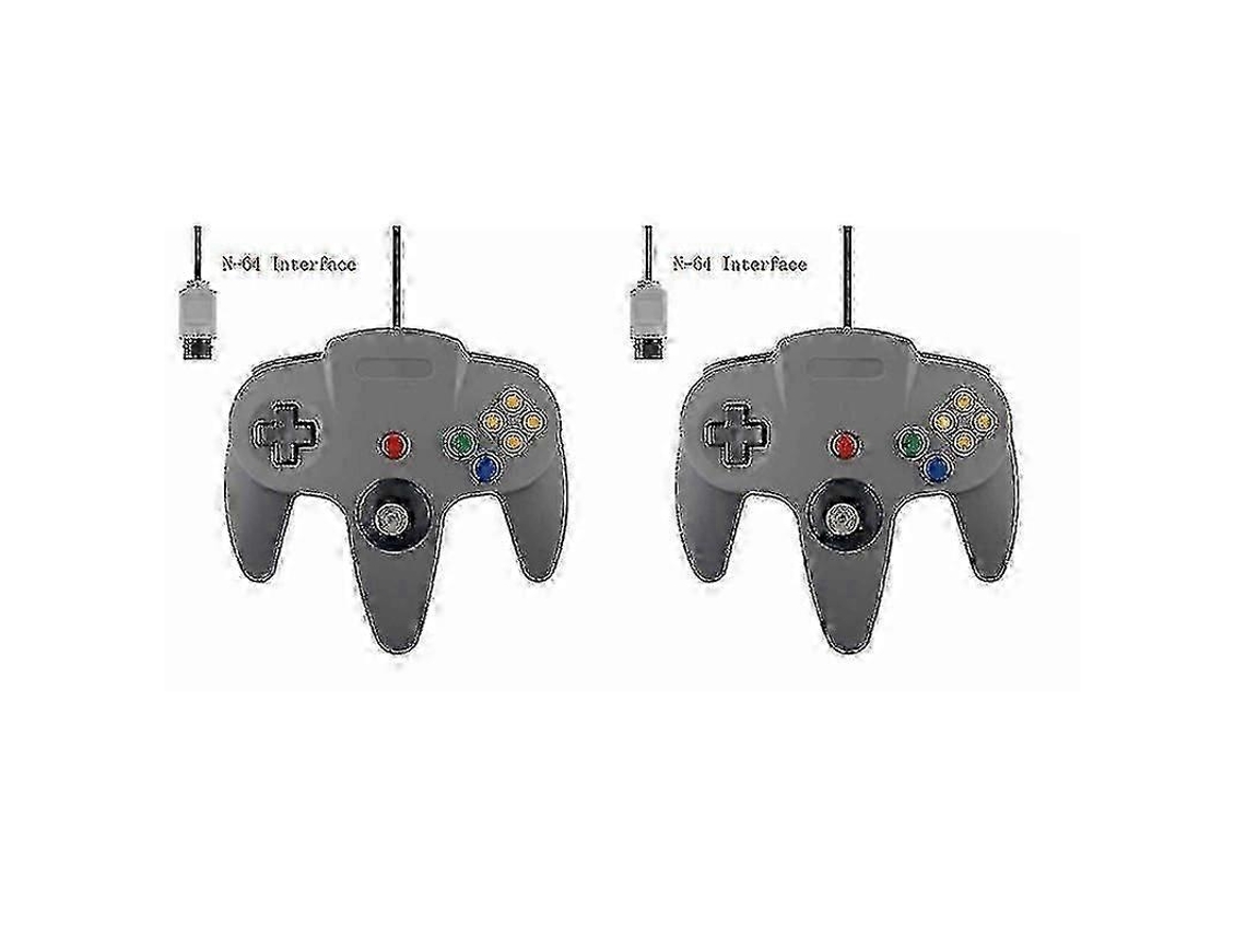 Paquete De 2 Mandos Clásicos Con Cable Para N64, Juegos Retro De 64 Bits, Joystick De Repuesto
