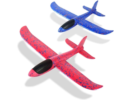 Paquete de 2 juguetes de avión de espuma, avión de espuma de lanzamiento de 12,4 , avión planeador de 3 modos de vuelo, juguete volador para niños,...