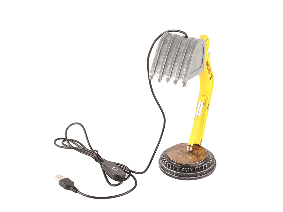 Lámpara de mesa con forma de excavadora, luz nocturna LED, lámpara USB, excavadora