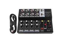 Consola Mezcladora De Sonido 8 Canales Modos Aluminio Batería 1200mah Fácil Uso Para Transmisión