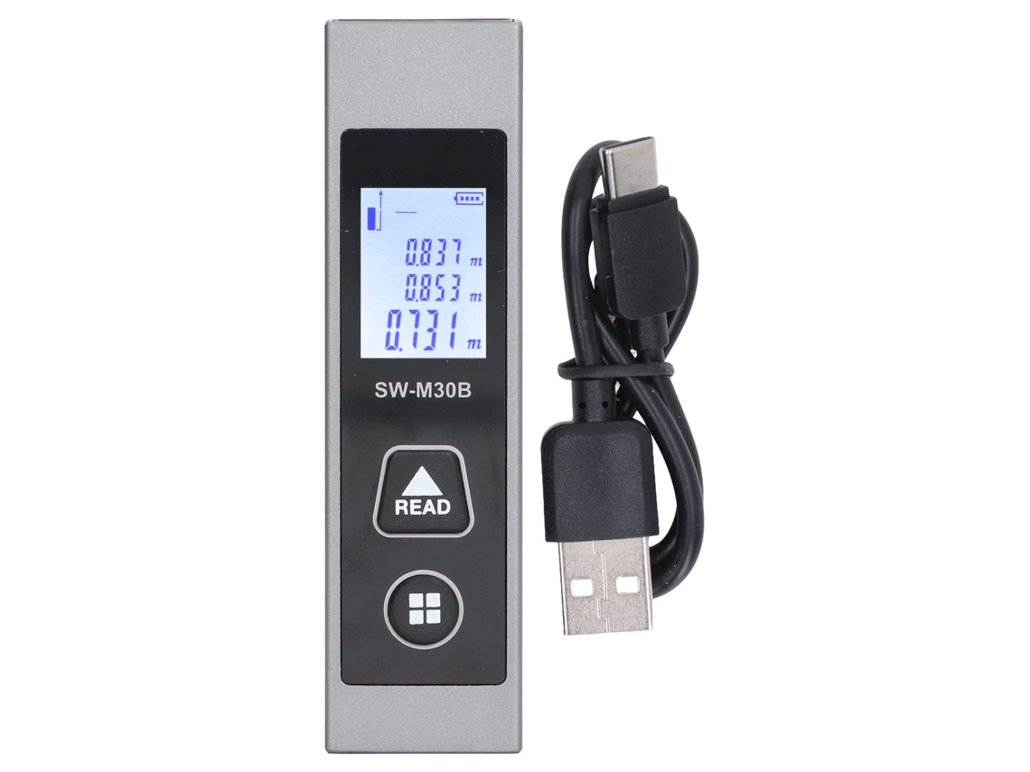 Herramienta De Medición Láser De 30 M Con Pantalla Digital De Alta Precisión Para La Construcción Sw-m30b