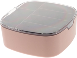 Organizador De Cables De Escritorio De Plástico Con 6 Compartimentos Y Tapa Transparente.
