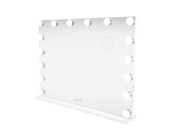 Espejo de maquillaje LED Hollywood con Bluetooth, 16 luces regulables, 3 modos de luz, aumento de 10x, puertas - Monstershop