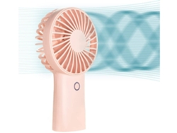 Ventilador portátil de mano, 20 h de enfriamiento máximo, mini ventilador de mano, 4000 mAh, recargable por USB, 3 velocidades, rosa USHION