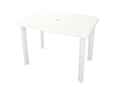 MAISON EXCLUSIVE Mesa de jardín de plástico blanca 101x68x72 cm