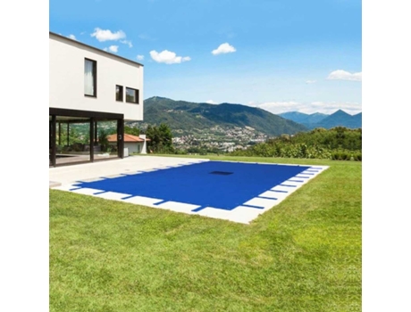 Lona para Piscina rectangular 8x14 m - TECPLAST 155PI - Lona con Red de drenaje- Cobertor de piscina - Lona Impermeable