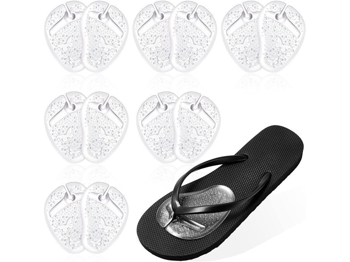 6 Pares De Protectores De Dedos De Sándalo Con Gel Para Almohadillas Plantares Antideslizantes