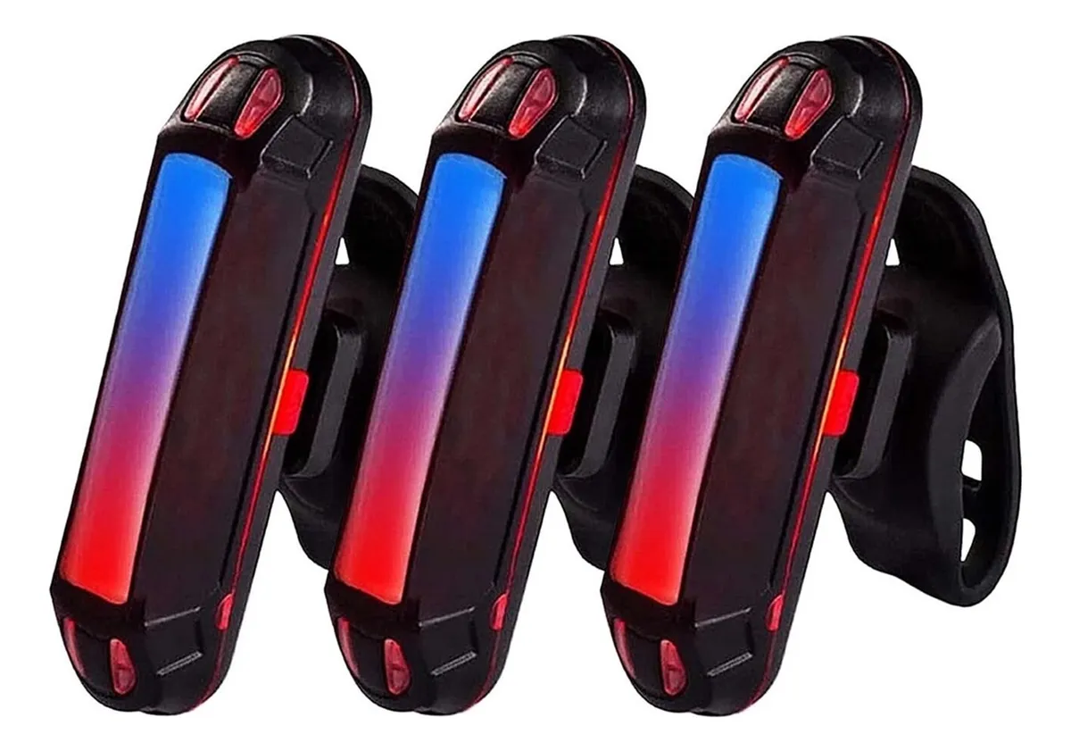 Luz trasera de bicicleta, paquete de 3 luces de seguridad vayotoy