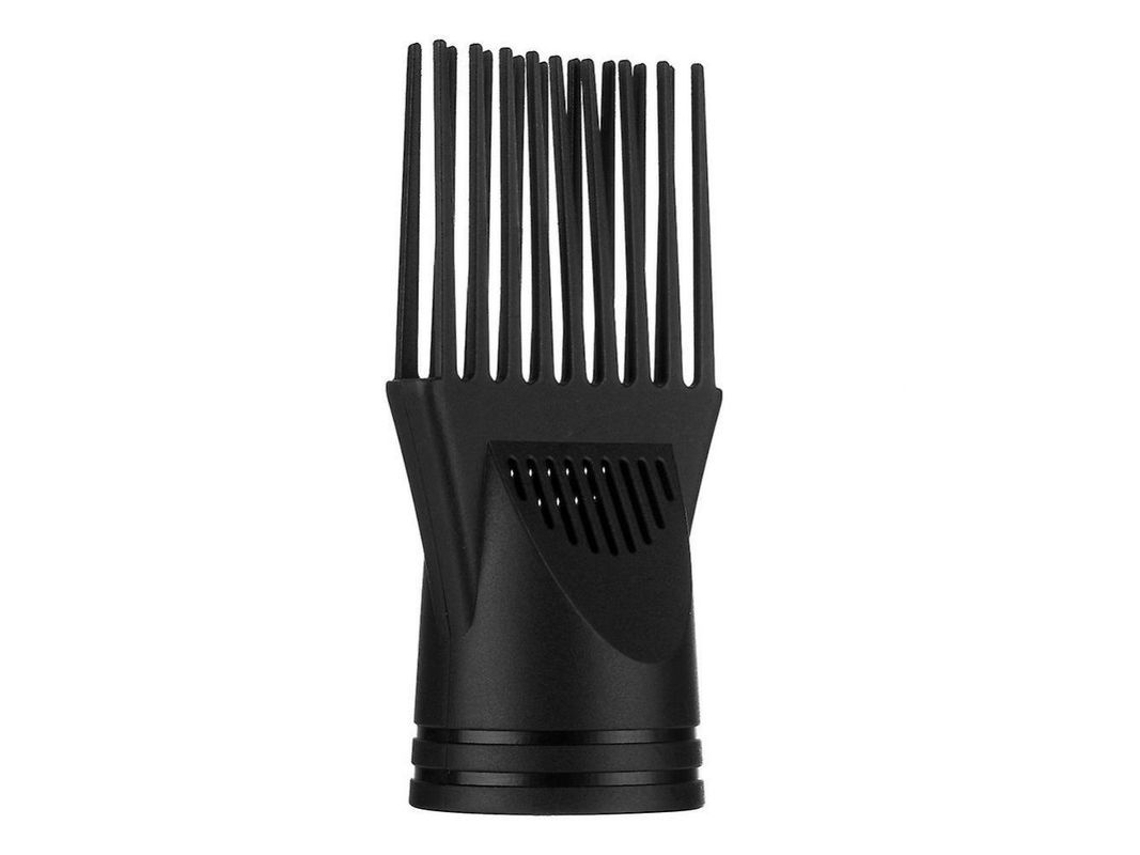 Accesorios Para Secador De Pelo: Difusor, Peine De Doble Agarre, Tamaño 4,2-4,5 Cm, Material Plástico Negro.