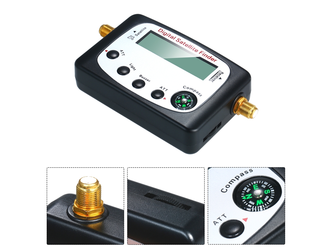 Medidor De Señal Satelital Digital Sf-9509 Con Pantalla Lcd Y Brújula, 950-2150 Mhz, Portátil.