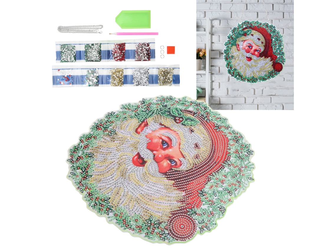 Kit De Bricolaje De Pintura Navideña Con Diamantes De Imitación 5d, Tablero De Pc Decorativo Autoadhesivo Para El Hogar.