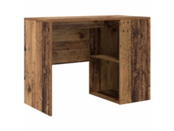Maison Exclusive - Escritorio Con Estante Madera Envejecida 102 X 50 X 75 Cm
