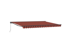 Toldo retráctil manual naranja, negro y amarillo de 4 x 3,5 m VIDAXL