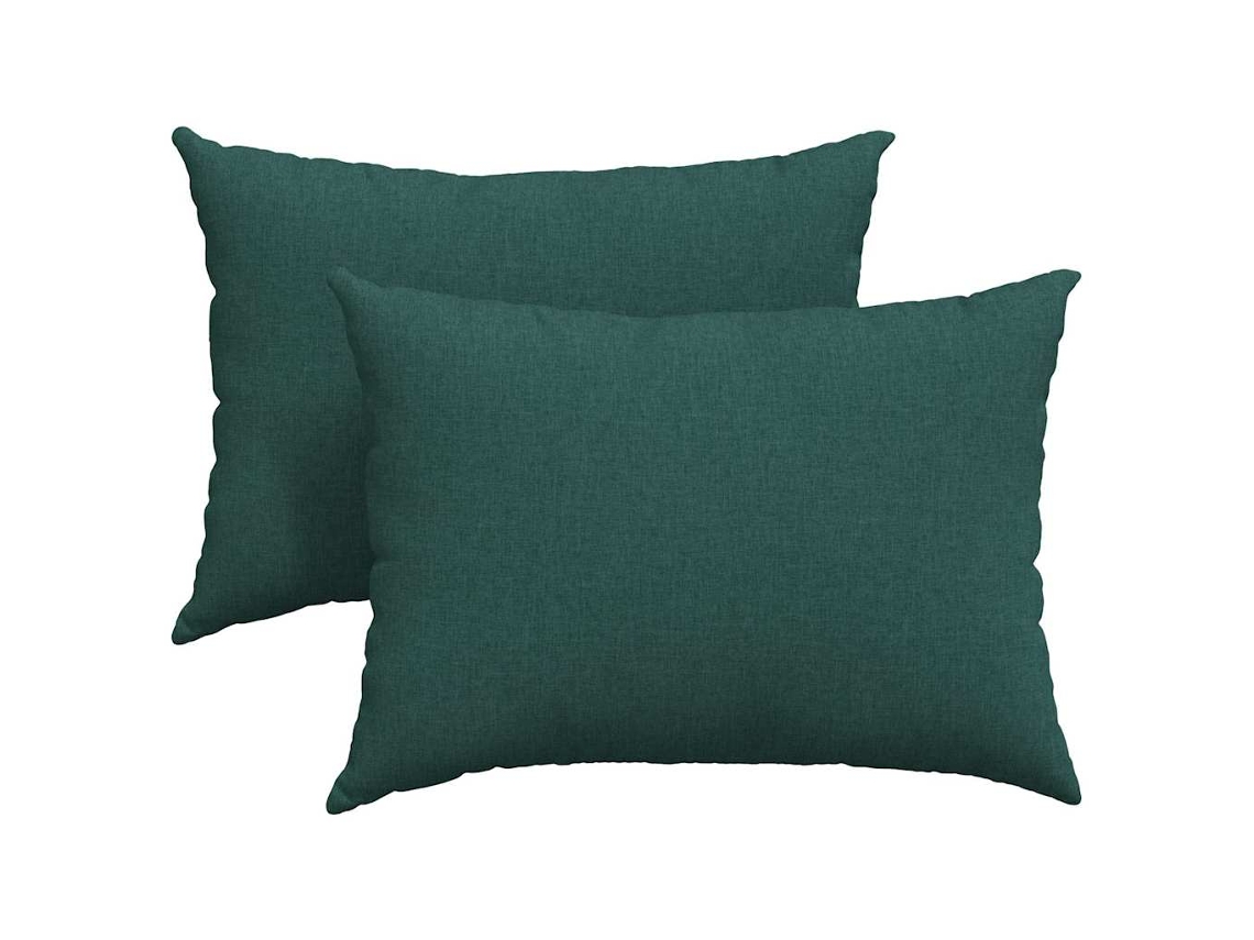 Juego de 2 cojines para sofá HARLANV1 color verde oscuro, 70x50 cm.