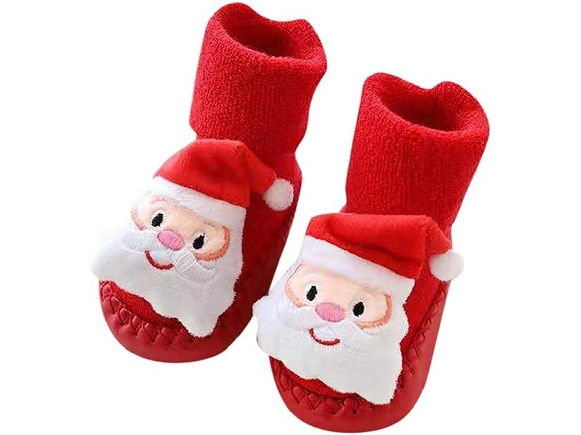Calcetines Zapatos Anti-deslizantes Para Bebés Niños Y Niñas De Navidad Talla 11cm