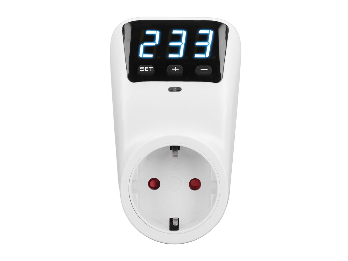 Enchufe Con Protección Contra Sobretensiones Y Pantalla Digital De 16 A Y 3680 W Para Electrodomésticos.