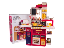 Cocina americana con luz, sonido y función de agua 80 piezas. Rojo B. activo