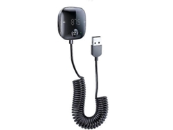 Transmisor de audio para coche Powstation Bluetooth 5.0, transmisor FM inalámbrico Bluetooth, receptor de audio auxiliar, reproductor de MP3, kit manos libres.