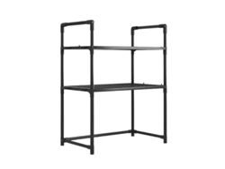 Soporte para horno microondas, estante funcional para el hogar, 2 niveles, negro, Tommy01