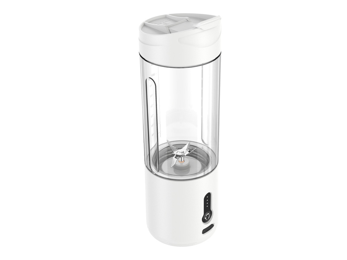 Exprimidor eléctrico de doble salida y gran capacidad para procesar fruta molida (blanco)