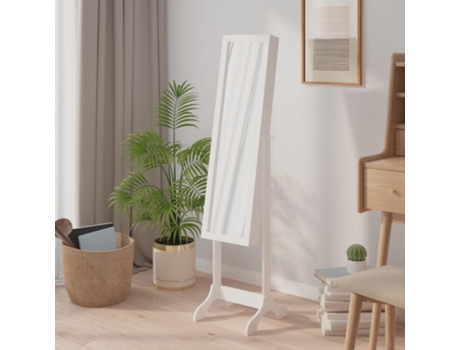 MAISON EXCLUSIVE Espejo de pie blanco 34x37x146 cm