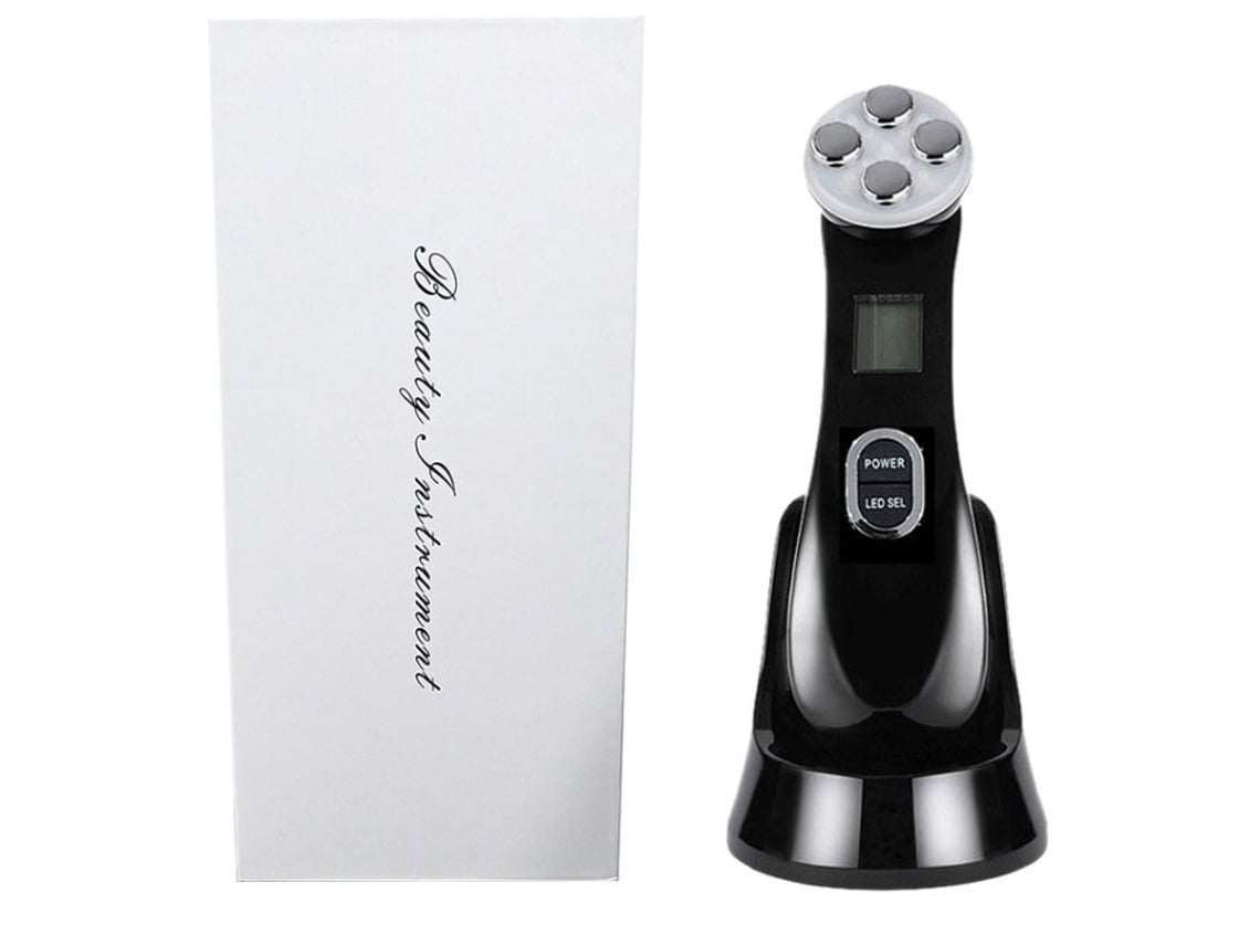 Masajeador facial ultrasónico Yunzii para el cuidado de la piel, dispositivo de belleza ultrasónico negro