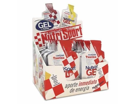 Complemento Alimentar NUTRISPORT Nutrisport Taurina 24 Unidades Morango Energia Géis Caixa