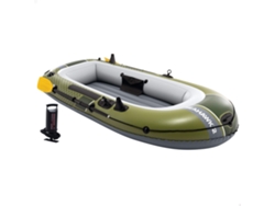 Barca hinchable Intex Seahawk 2 con remos y bomba de inflado.