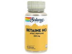 Betaína Clorhidrato Con Pepsina 250 Mg 60 Cápsulas Vegetales SOLARAY