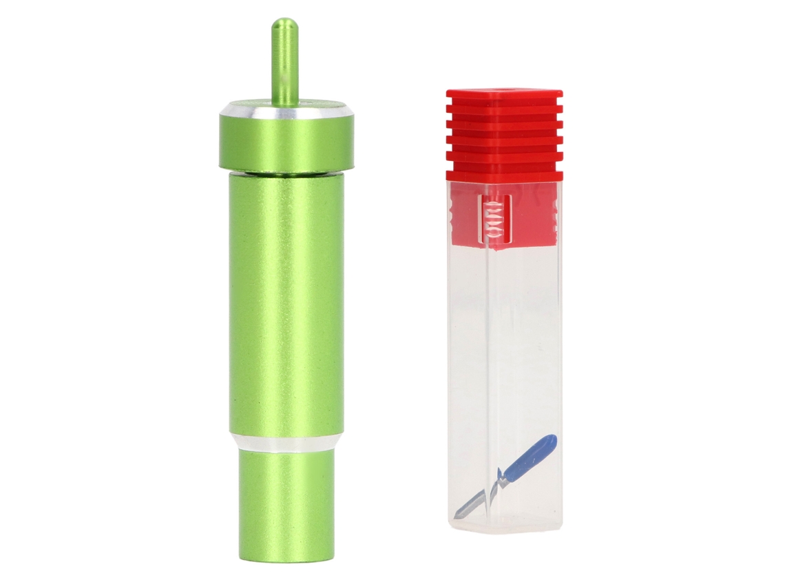 Conjunto De Cuchillas De Tela Adhesiva De 60 Grados Con Punta Fina Y Caja Resistente Para Cricut Maker Explore Verde