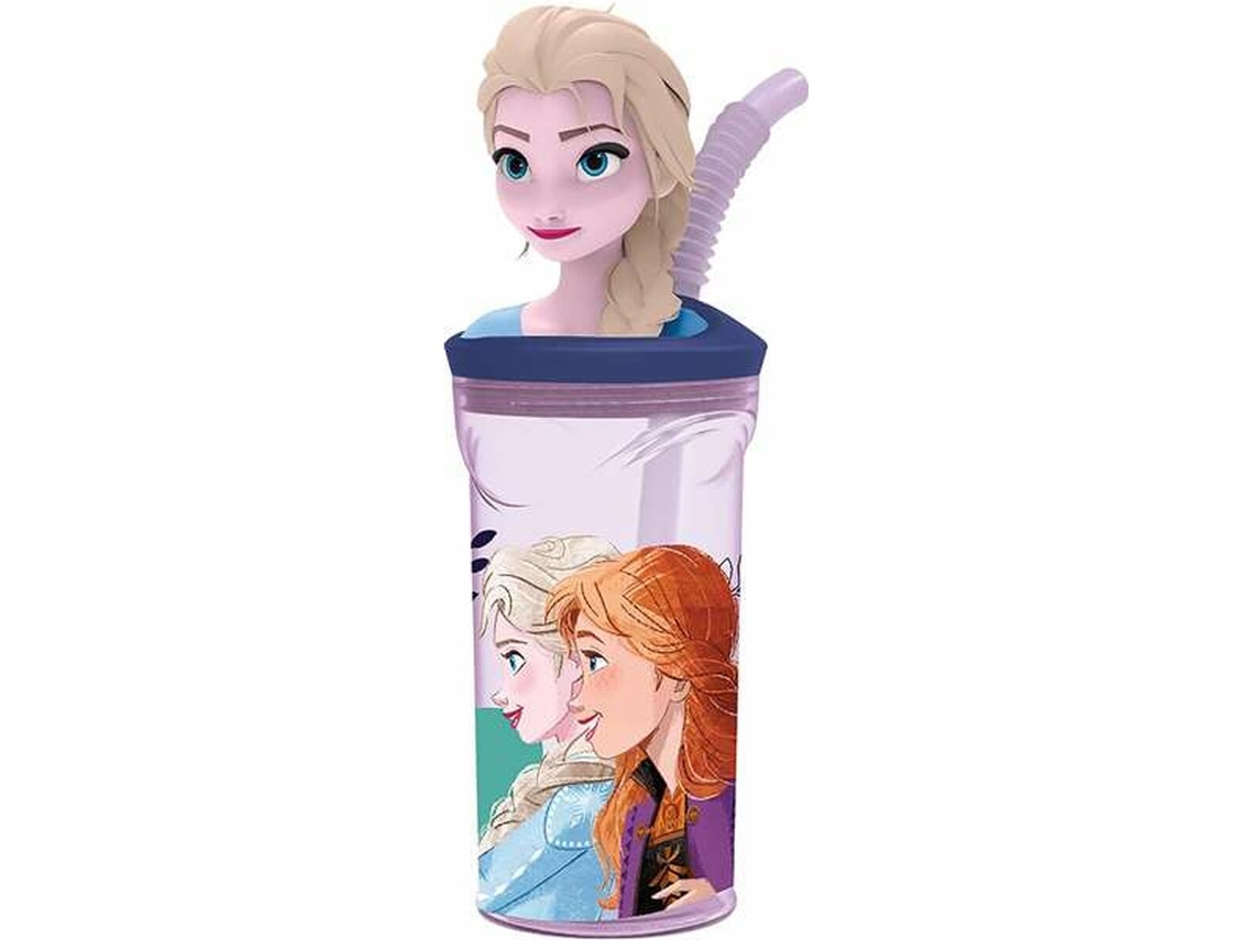 Jarrón Frozen Pajita Figura 3D 360 ml