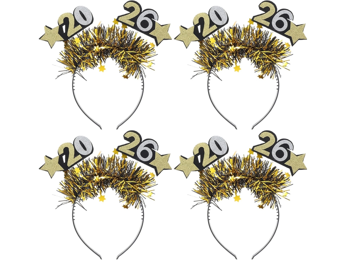 Diademas Con Purpurina De 4 Piezas Para Graduación, Tocado De Estrella Brillante