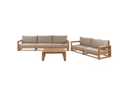 Conjunto Modular de Exterior BELIANI Timor de Madera de Acacia con Certificado FSC Marrón Claro 269x75x72