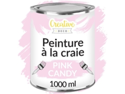 Creative Deco Pintura a la Tiza Rosa 1L Mate y Lavable Perfecta para Renovación de Muebles Decoración y Decoupage CREATIVE DECO