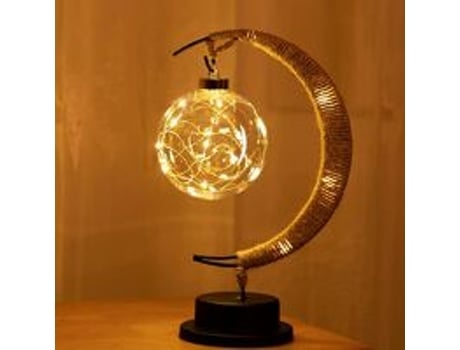 1 unidad de Lámpara de Noche Luz Cálida Bola de Plástico con Batería 0.12W