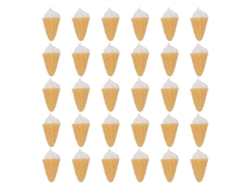 30pcs Casquinha De Sorvete Miniatura Resina Para Casinha De Bonecas Decoração 1:12