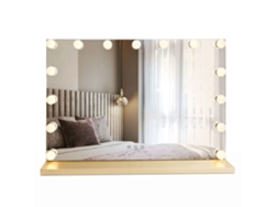 Espejo Rea Hollywood Gold 58x45 Led