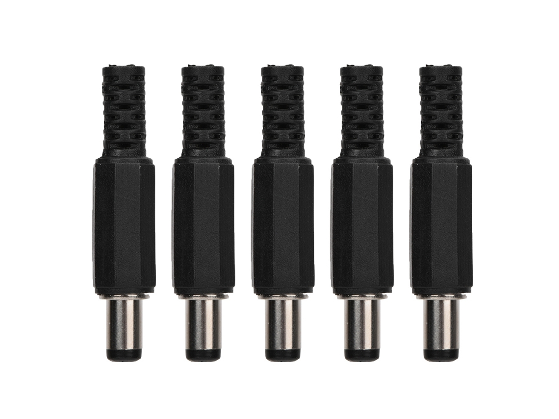 Conectores Dc Macho De 2,1 Mm X 5,5 Mm, Adaptador De Conector Coaxial