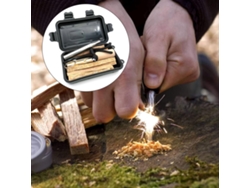 Kit para encender fuego con varilla de encendido y silbato de supervivencia