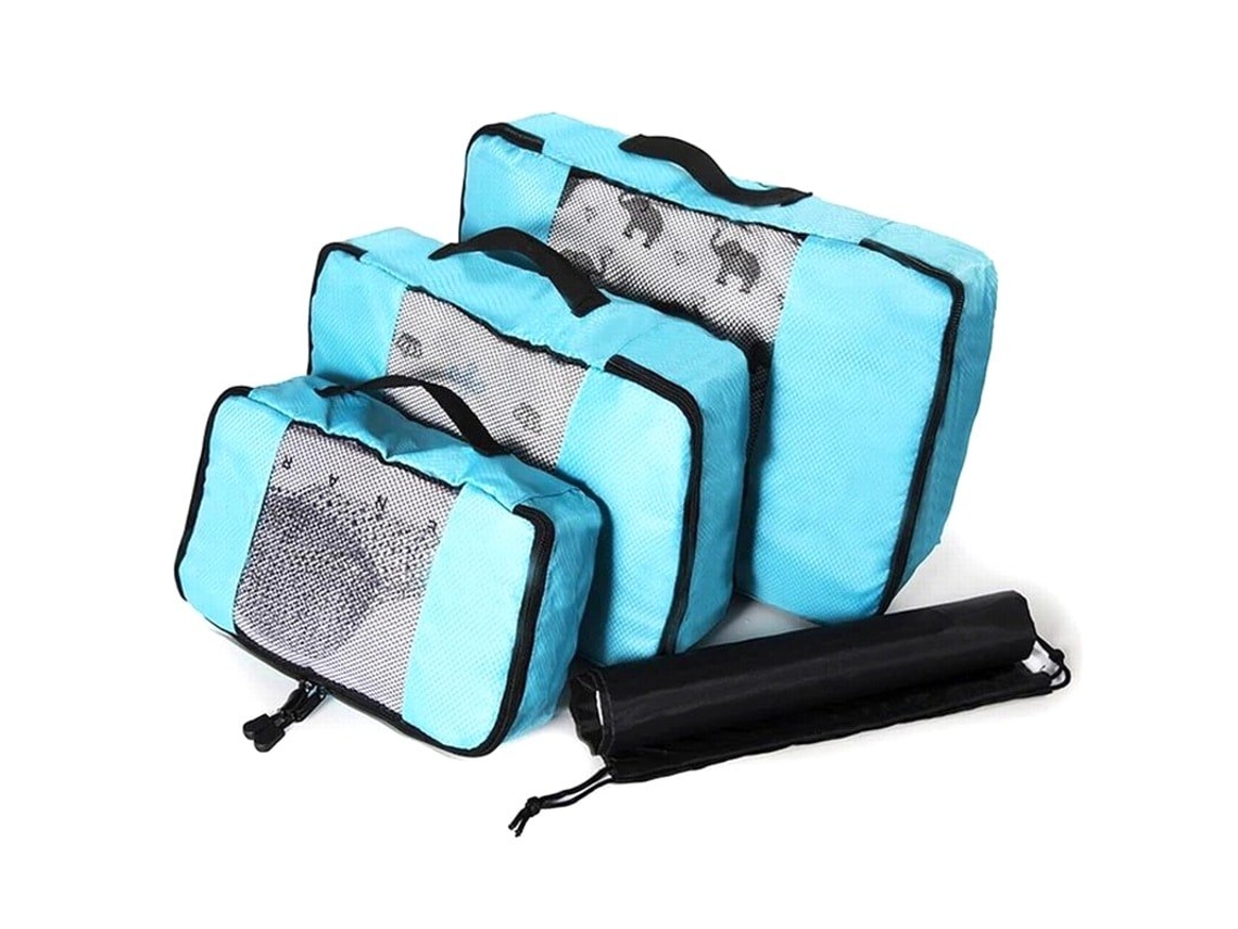 Set organizador en Mesh, 3 piezas - Turquesa