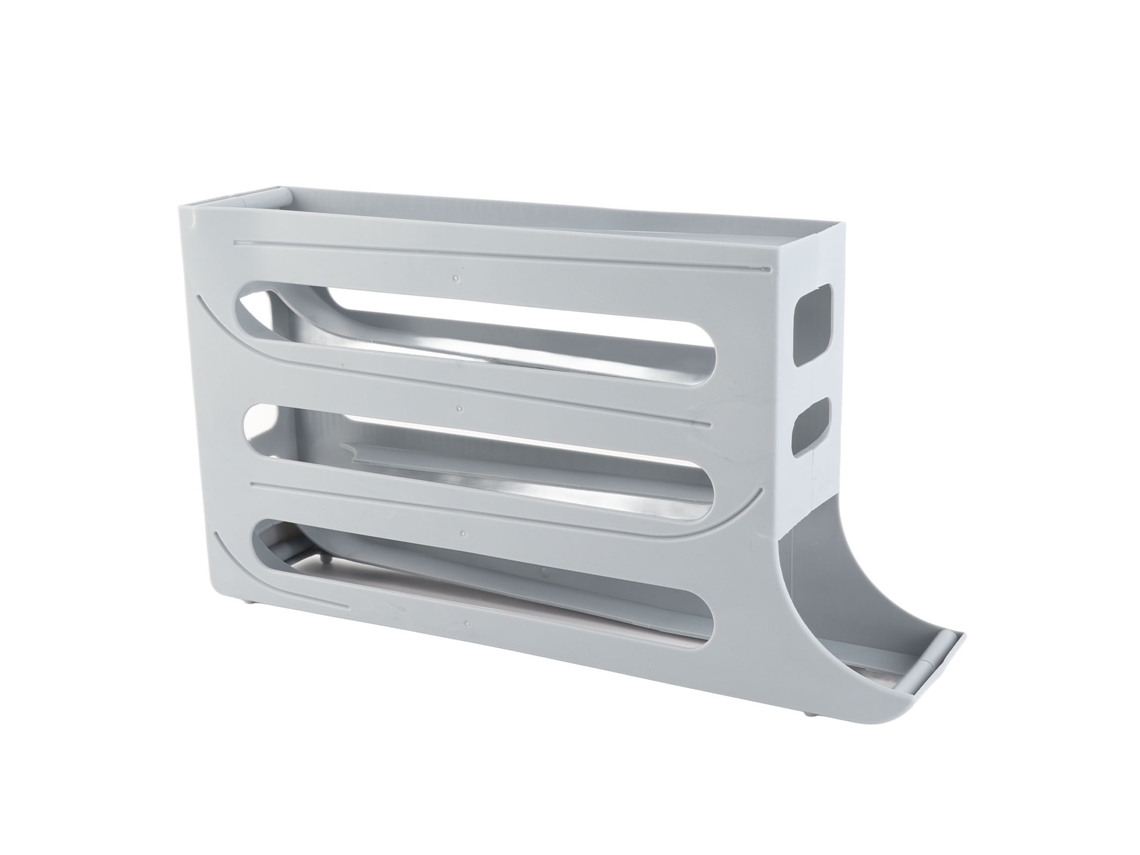 Dispensador De Huevos Rodante Para Refrigerador, Autoalmacenable, Gran Capacidad, Económico, Gris.