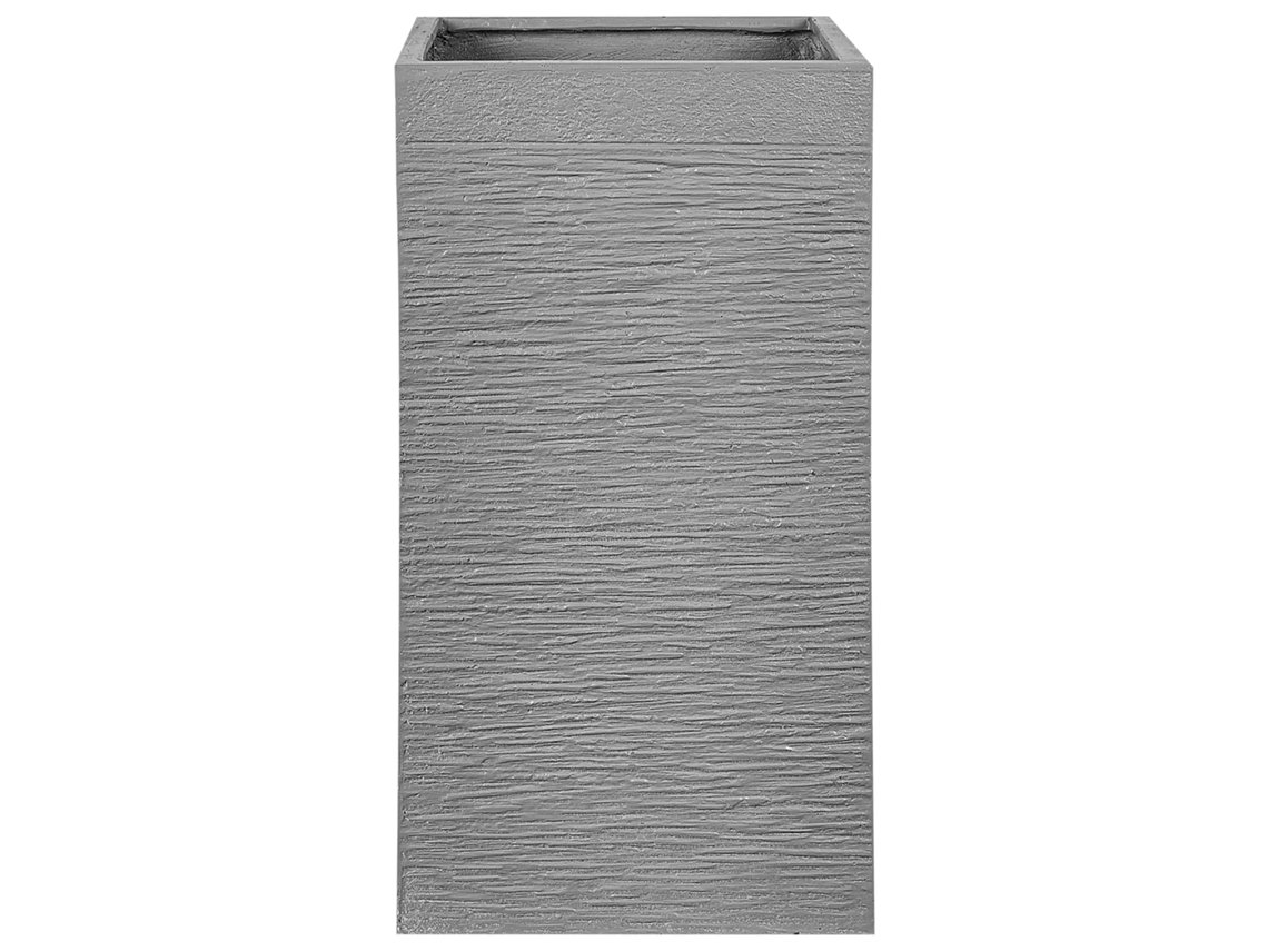 Maceta grande BELIANI Dion de Mezcla de arcilla y fibras Gris 40x40x77